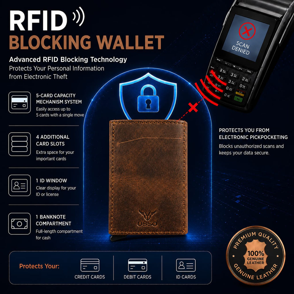 USSO Hudson RFID Leather Wallet