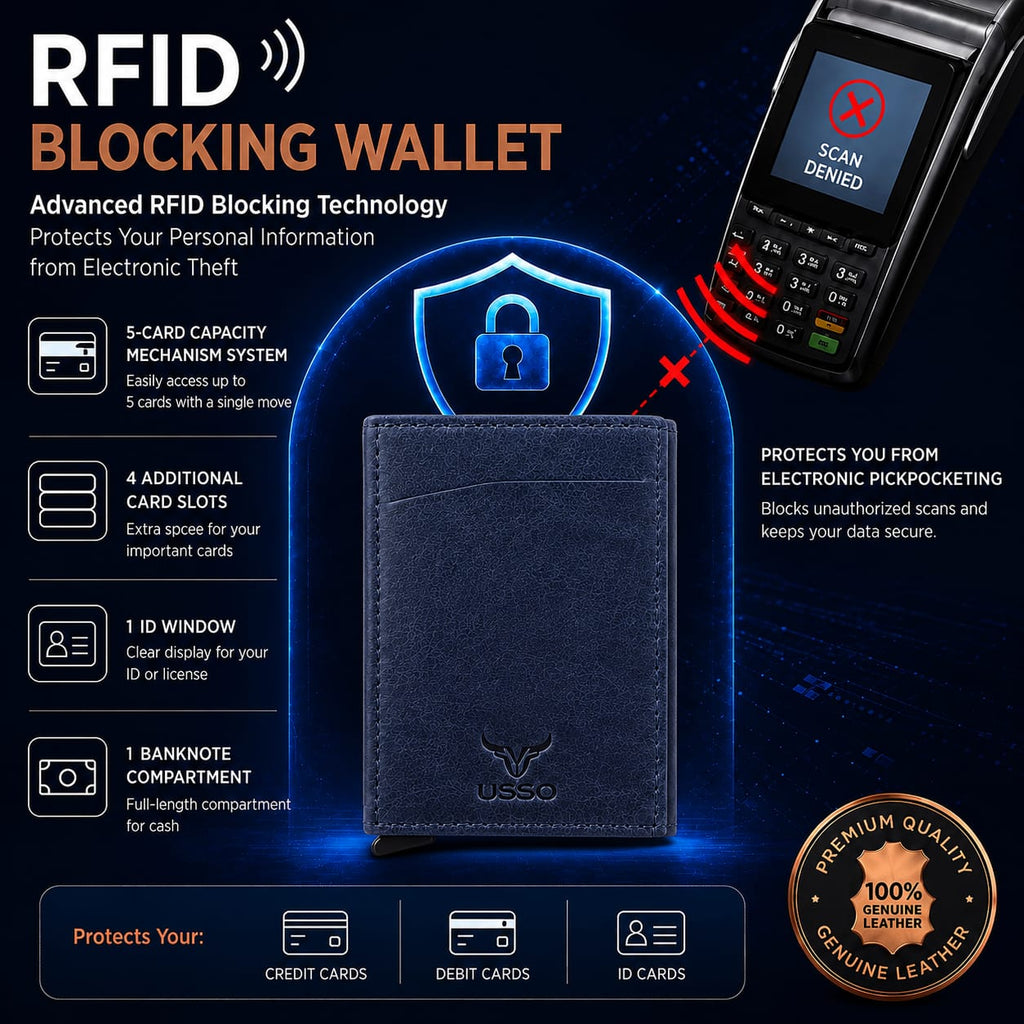 USSO Hudson RFID Leather Wallet