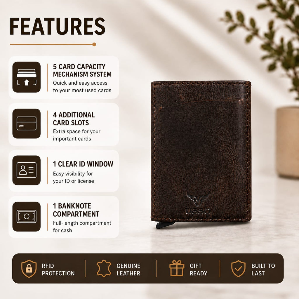 USSO Hudson RFID Leather Wallet