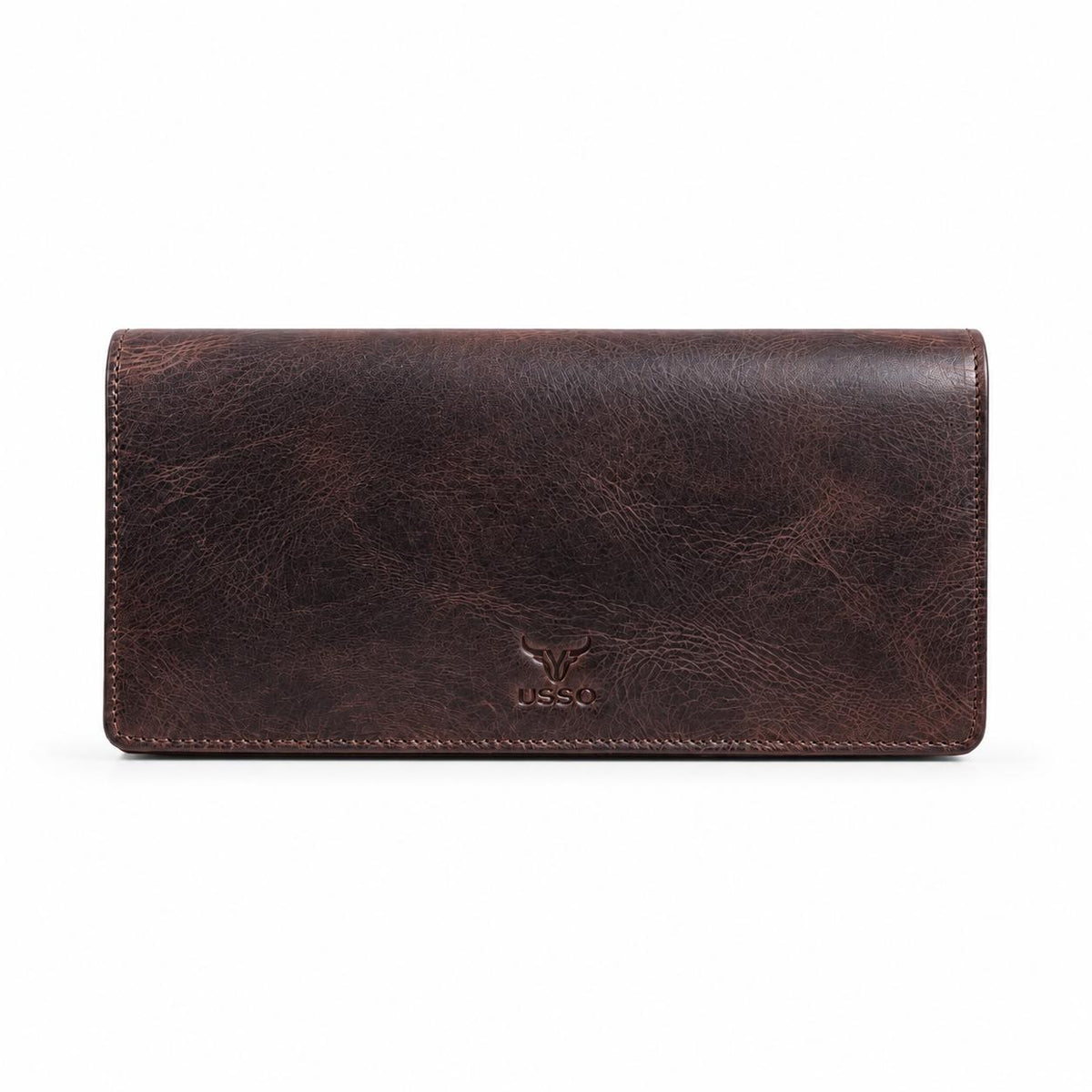 USSO Women’s Genuine Leather Long Wallet – RFID Blocking, 12 Card Slots, Phone Pocket & Magnetic Closure
