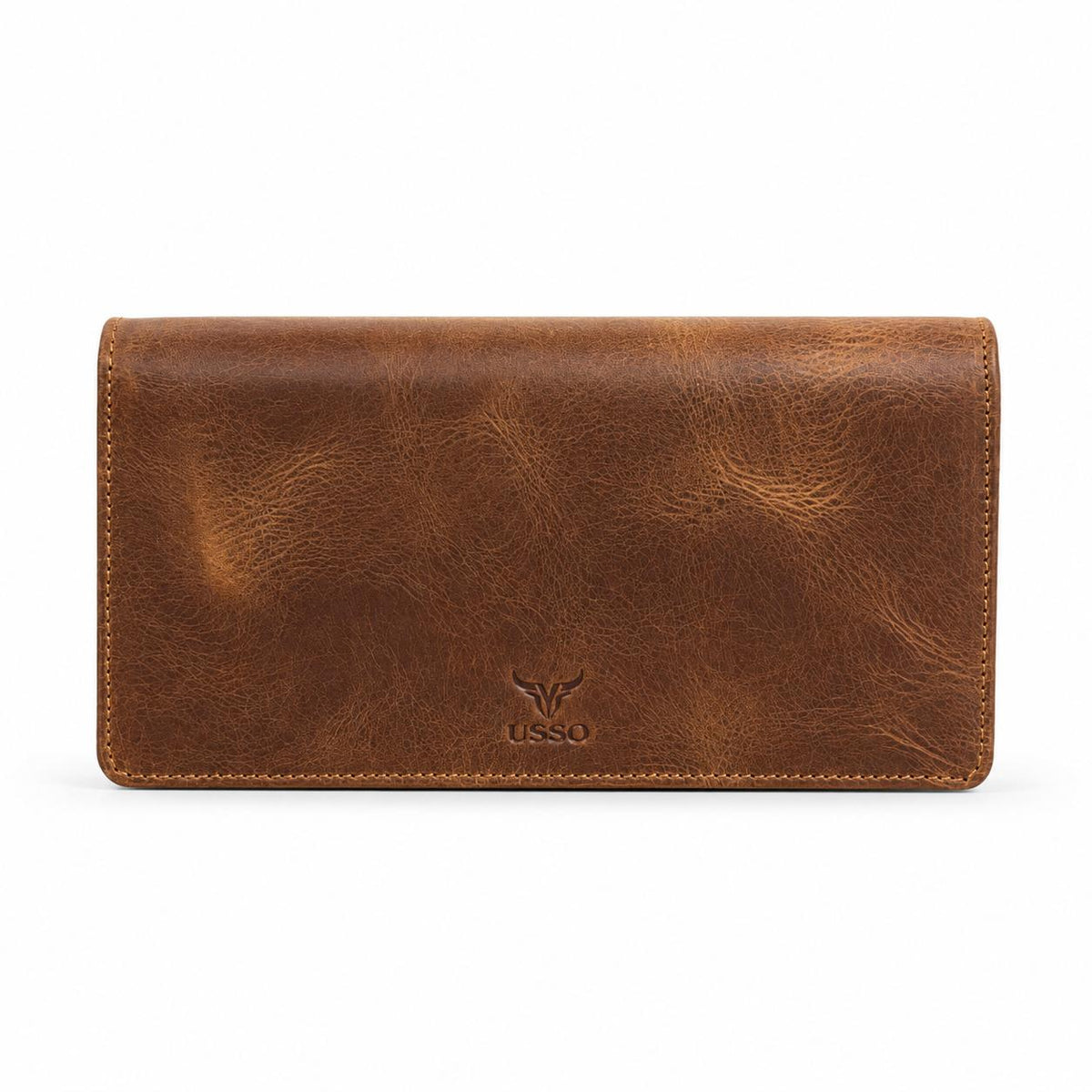 USSO Women’s Genuine Leather Long Wallet – RFID Blocking, 12 Card Slots, Phone Pocket & Magnetic Closure