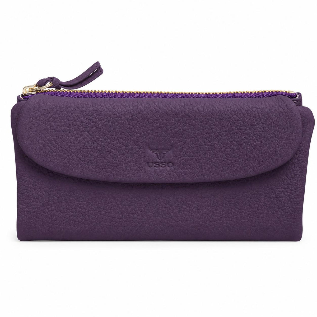 USSO Marsilya Women’s Genuine Leather Wallet – RFID Blocking, Phone Compartment & Large Capacity