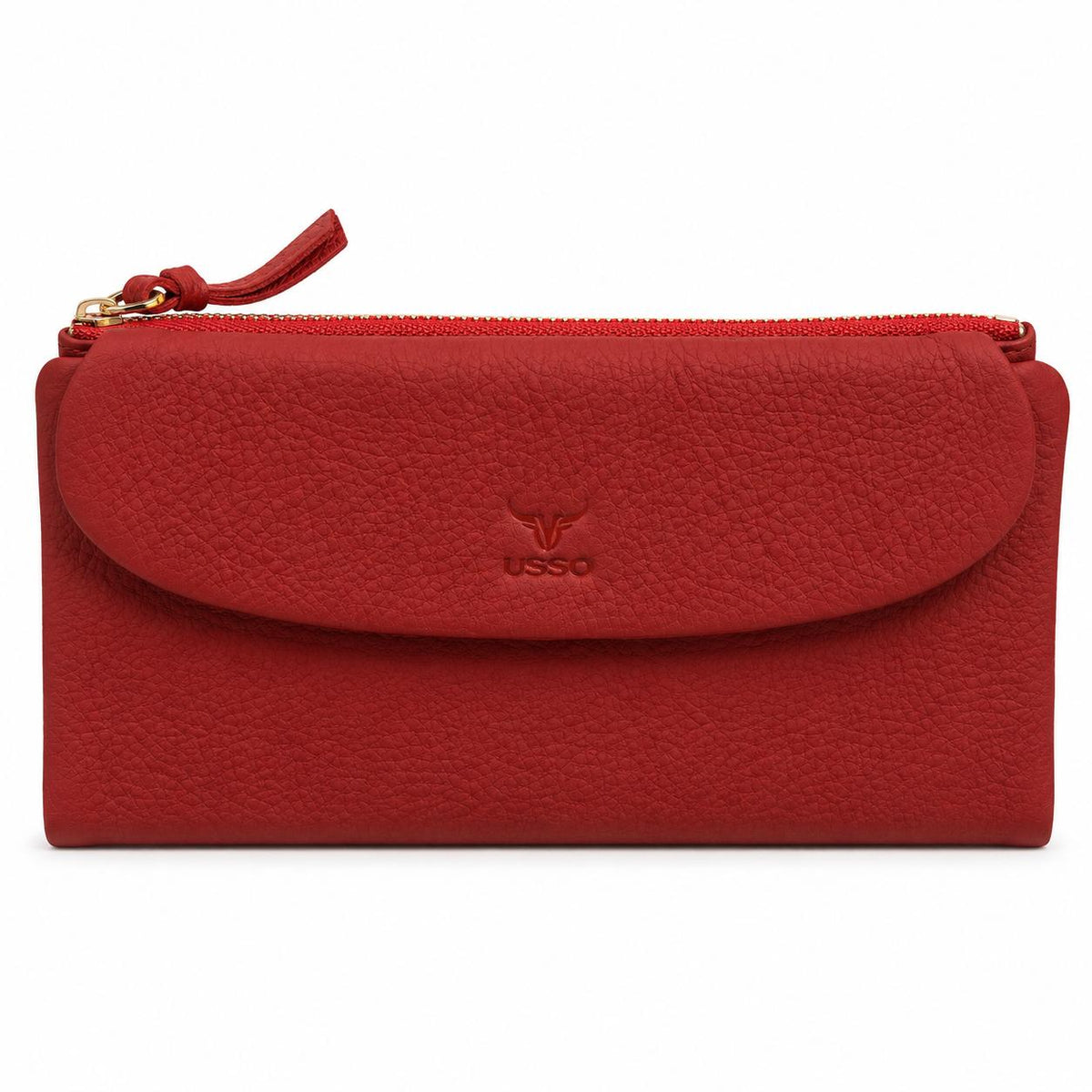 USSO Marsilya Women’s Genuine Leather Wallet – RFID Blocking, Phone Compartment & Large Capacity