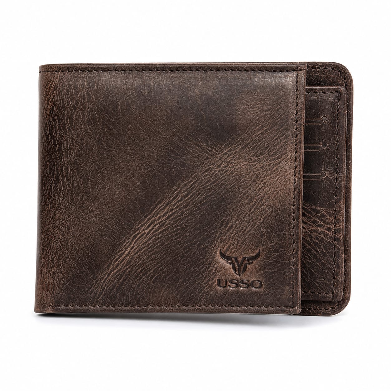 USSO Montana Genuine Leather Wallet for Men – Premium Wallet with Removable Card Holder
